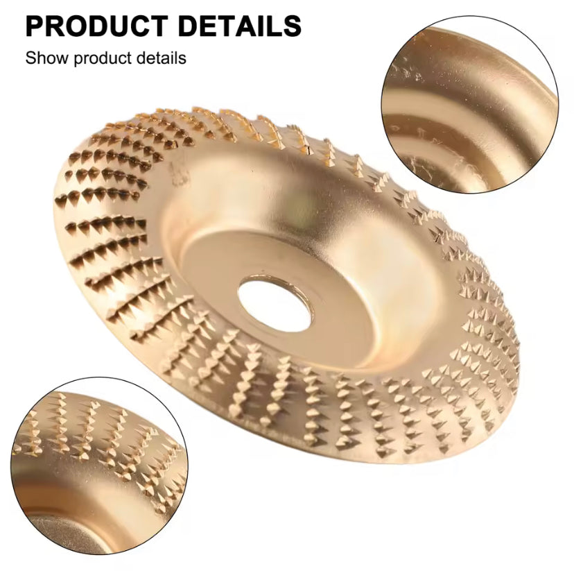1Pc 4inch Wood Grinding  Polishing Wheel Rotary Disc Angle Grinder  Wood Carving Set Sanding Wood  Tool Abrasive Disc Tool For Cutting