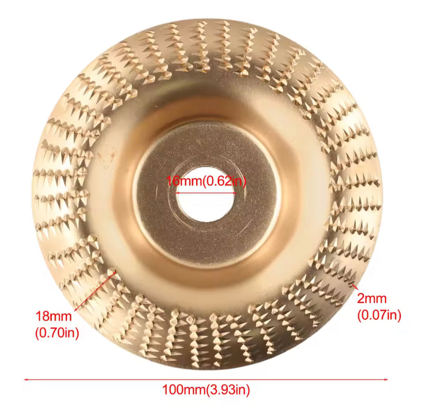 1Pc 4inch Wood Grinding  Polishing Wheel Rotary Disc Angle Grinder  Wood Carving Set Sanding Wood  Tool Abrasive Disc Tool For Cutting