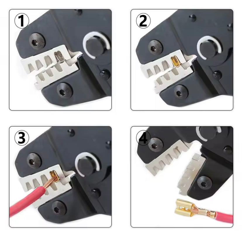 Non-insulated Open Barrel Crimping Tool SN-58B 23-16 AWG /0.25-1.5mm², Dupont Molex JST TE Terminals & EPC PCIE SATA Pins