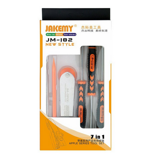 JAKEMY JM-I82 7 in 1 Professional Screwdriver Set Spudger Prying Opening Tool Kit for Mobile Phone / Tablets Repair Spot