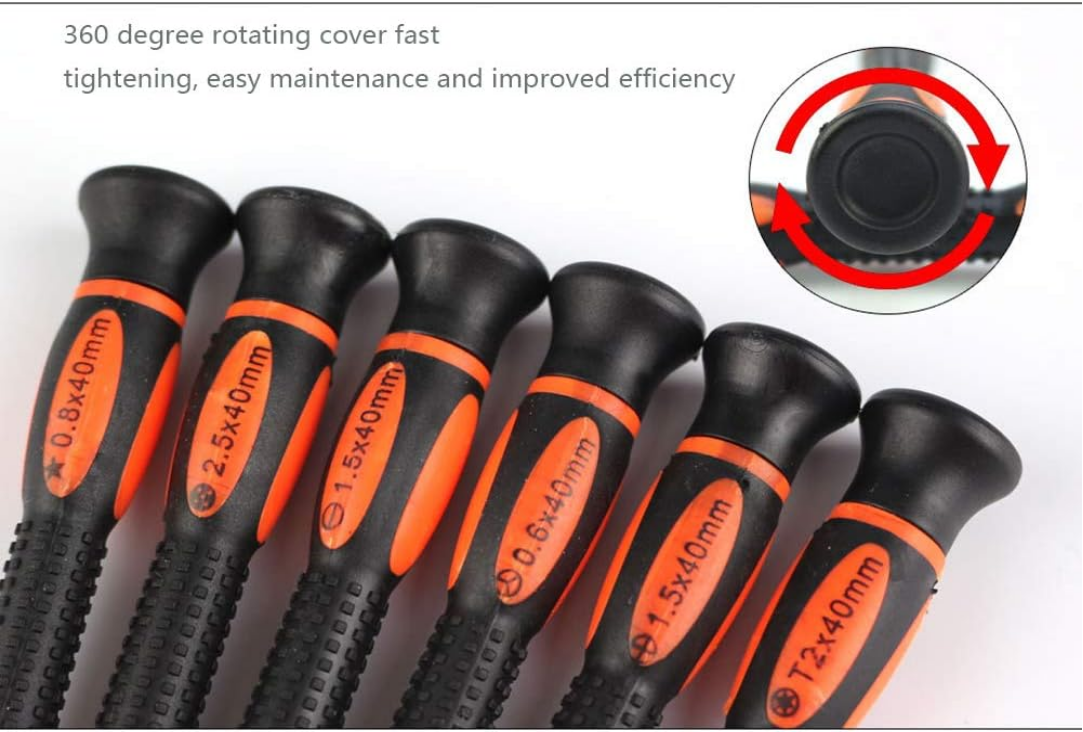 6 in 1 Mobile Repair Tools Cross Precision Screwdriver Set for iPhone Laptop Repair Kit 91026