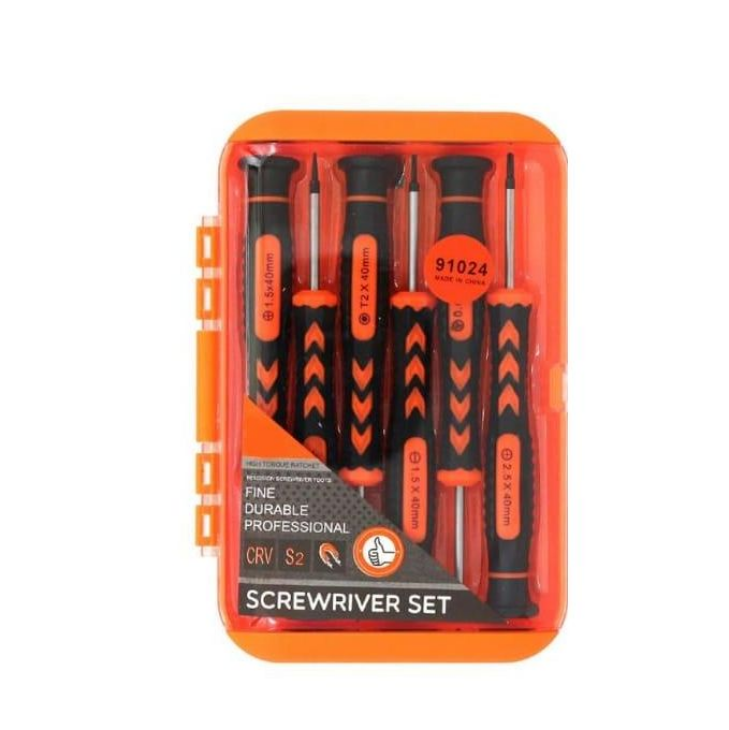 6 in 1 Mobile Repair Tools Cross Precision Screwdriver Set for iPhone Laptop Repair Kit 91024
