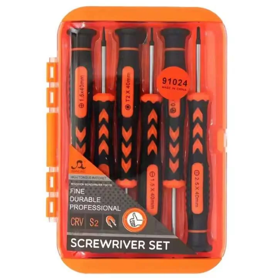 6 in 1 Mobile Repair Tools Cross Precision Screwdriver Set for iPhone Laptop Repair Kit 91024