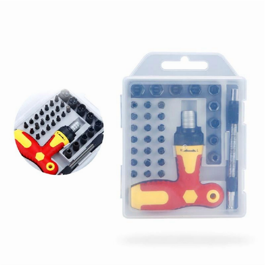 33PC Complete Allen Key Drill Bit Set with Adjusting Screwdriver for DIY Project Convenient Allen Key Set Handle Tool