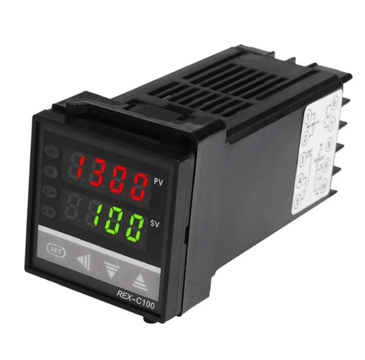 REX-C100 PID Temperature Controller Digital Display Thermostat Relay Output REX C100 220VAC K Type Size 48x48mm