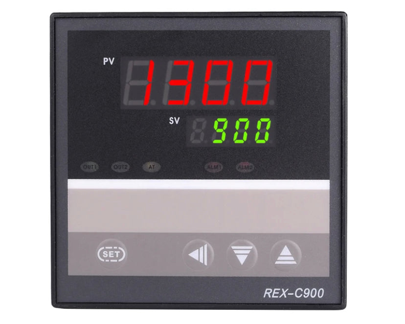 REX-C900 PID Temperature Controller Digital Display Thermostat Relay Output REX C900 220VAC K Type Size 96x96mm