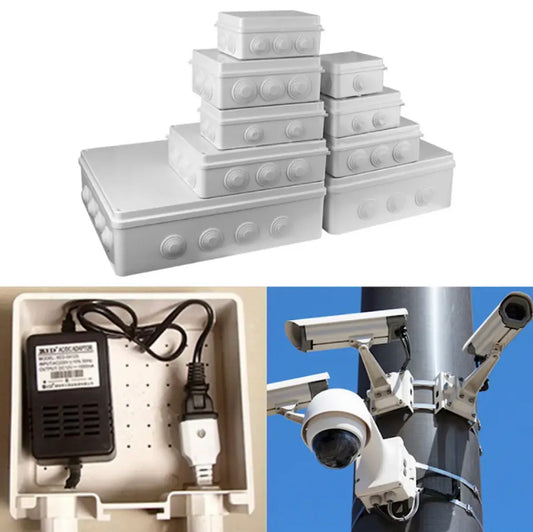 Waterproof CCTV PVC Plastic IP65 Electric Control DIY Indoor Wire Shell Connection Cable Branch Junction box