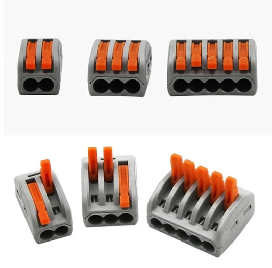 Universal Cable wire Connectors 222 TYPE Fast Home Compact wire Connection push in Wiring Terminal Block 2-8 Pin