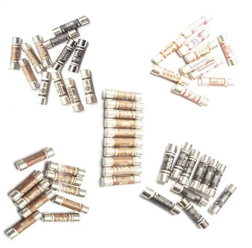 10PCS Domestic Fuses BS1362  6*25mm Filling Sand Riot Ceramic Fuse UK Standard 3A/10A/13A Cartridge Fuse Pipe for Household Applicance